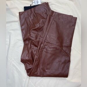 NWT! Express Rich Brown Faux Leather Pants